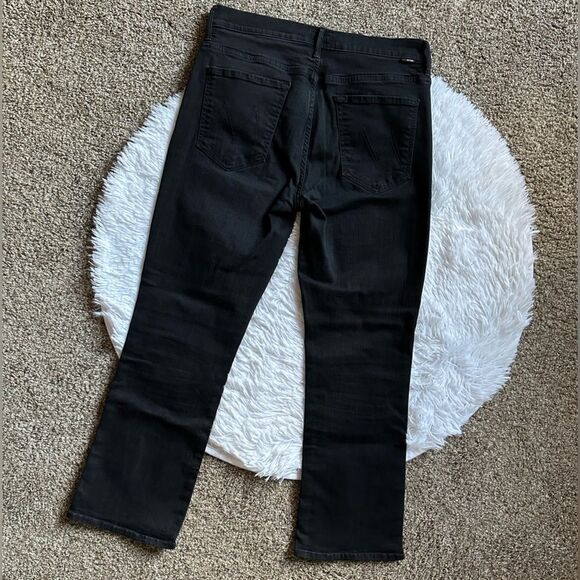MOTHER Jeans The Insider Crop Black Womens Size 30 - Picture 2 of 12